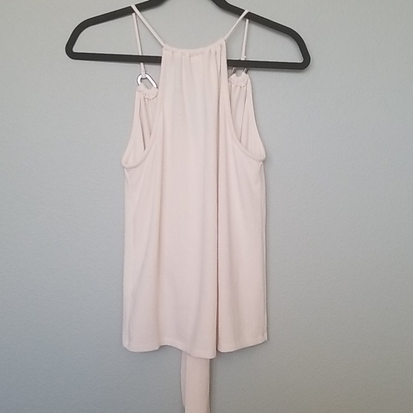 Blu Pepper Clean Girl Cozy Soft Cream Tie Front Tank Small - Picture 5 of 5